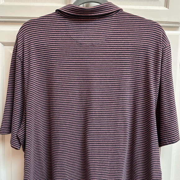 Faherty Men’s Movement Short Sleeve Polo in Spring Storm Stripe Size XL - Picture 6 of 14